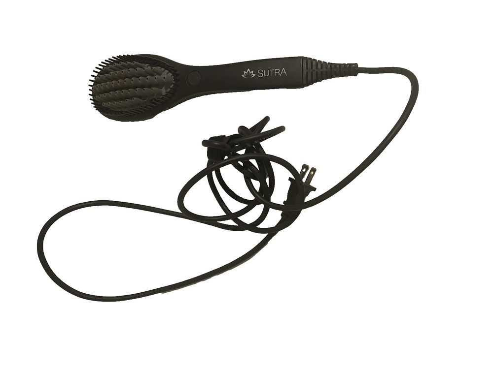 SUTRA Beauty Ionic Heat Hair Black Brush - Silicone Tips, Ion Technology